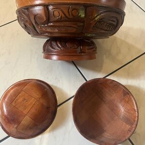 Hawaiian Honduras Wooden Bowl Set